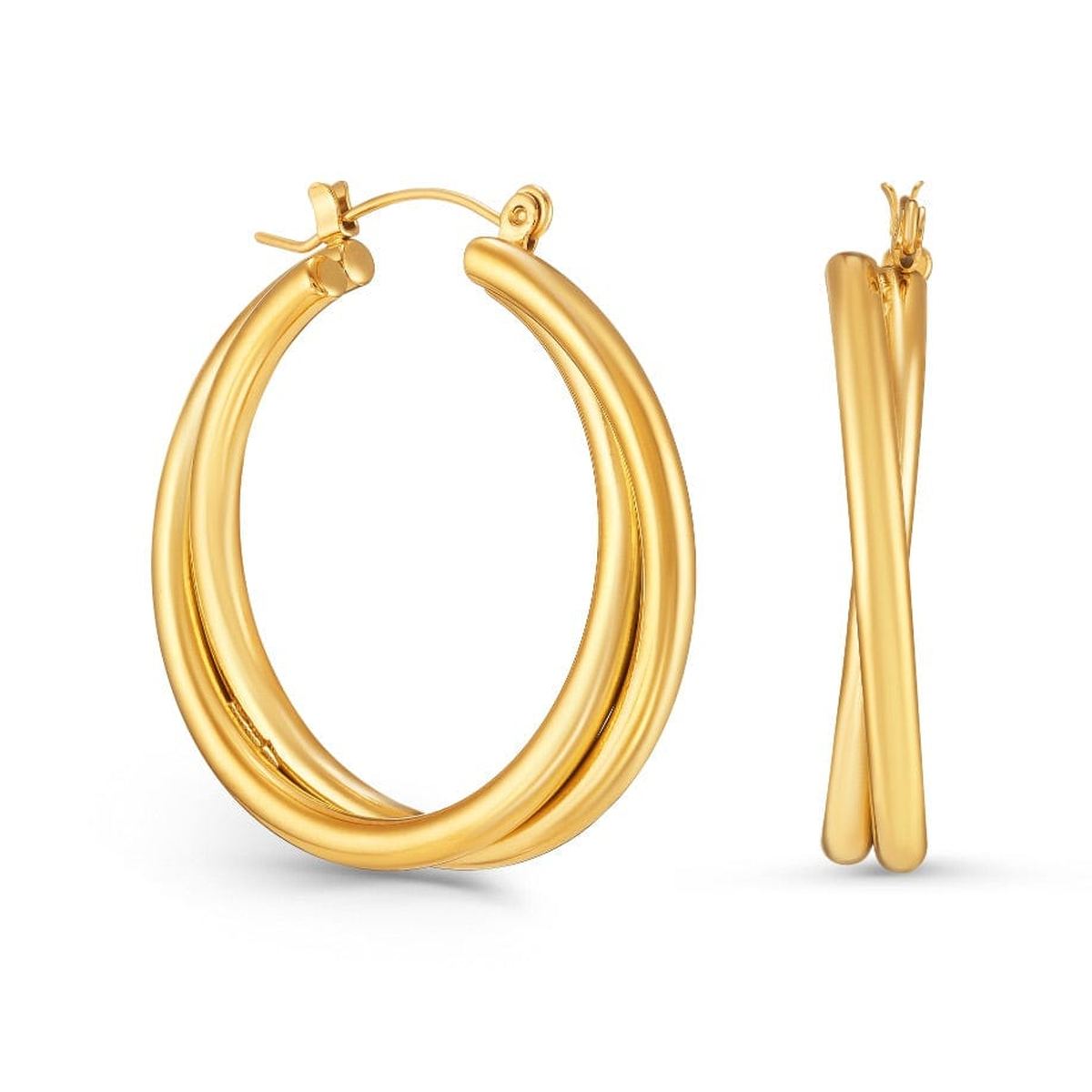 Twist Gold Hoops