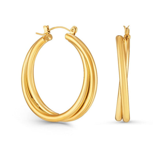Twist Gold Hoops