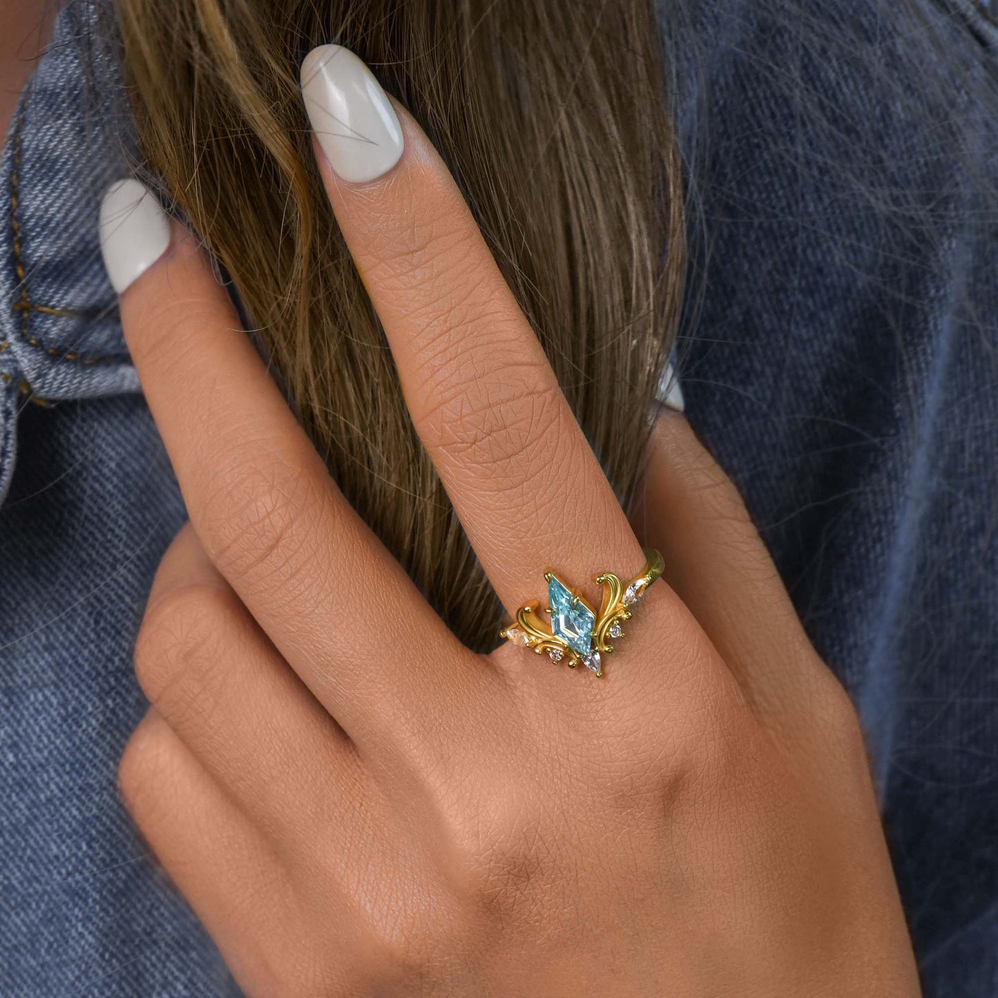 Ocean Crown Ring - Aquamarine